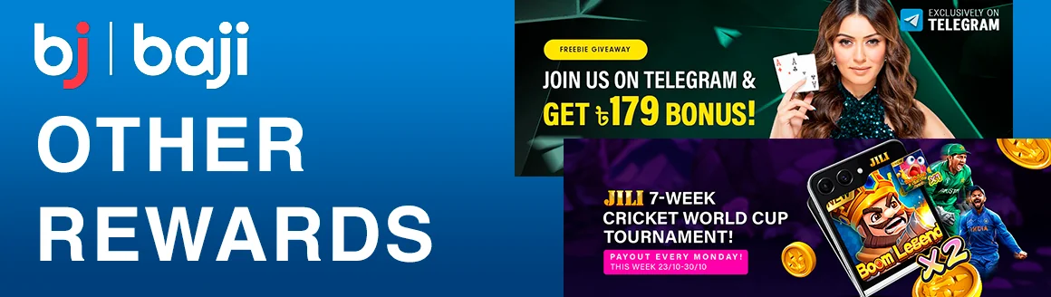 Baji ক্যাসিনো এবং বেটিং-এ অন্যান্য এবং অস্থায়ী পুরস্কার এবং বোনাস