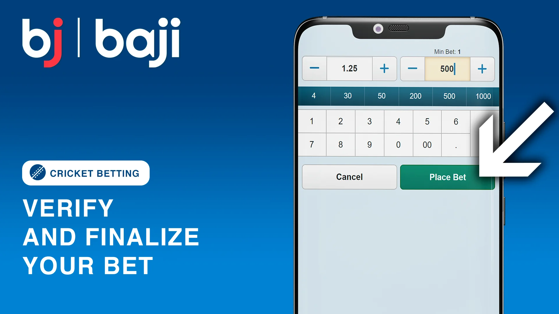 Verify the bet and finalize Cricket Betting - Baji Bangladesh