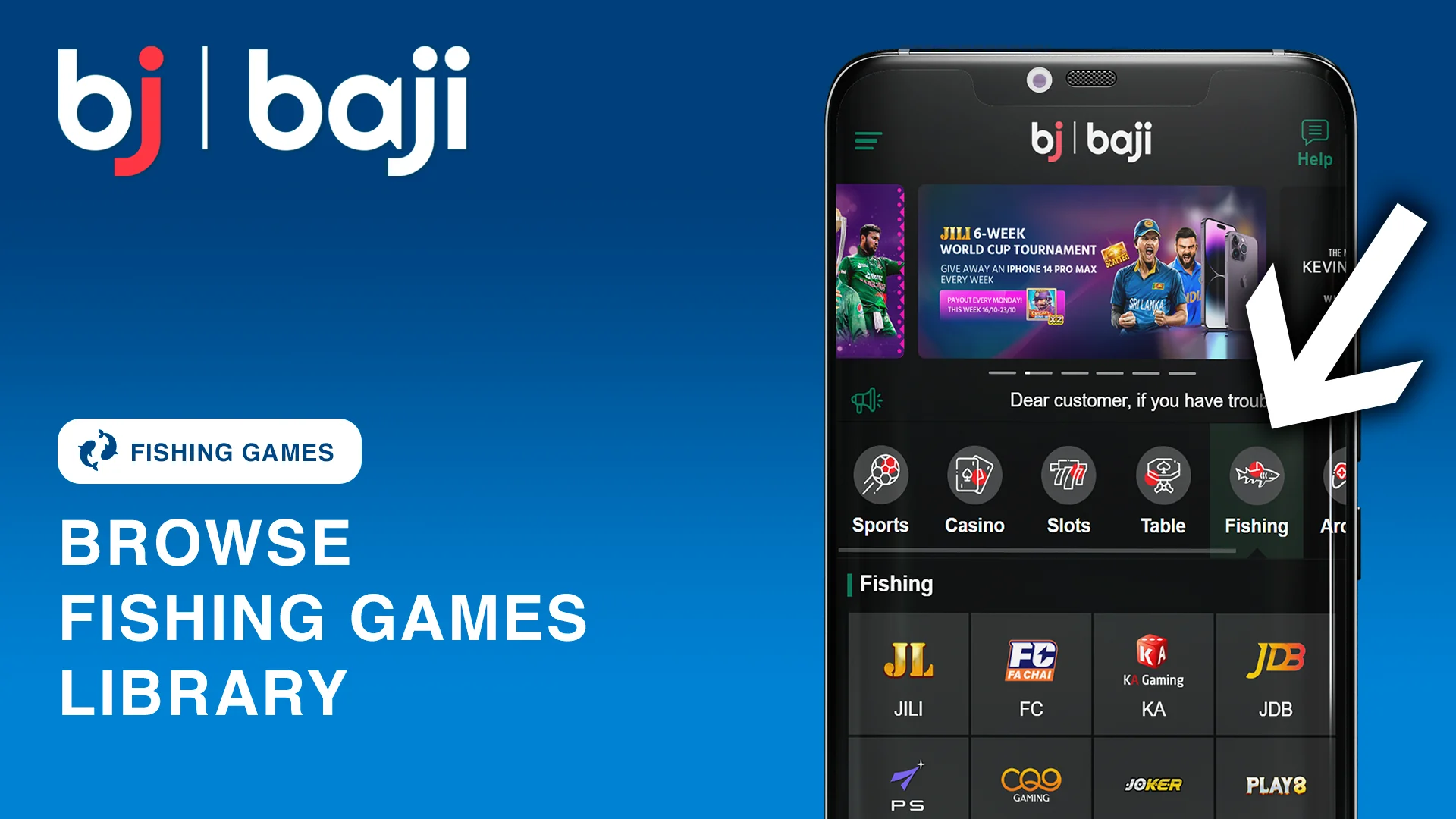 Baji এ ফিশিং গেম লাইব্রেরি ব্রাউজ করুন